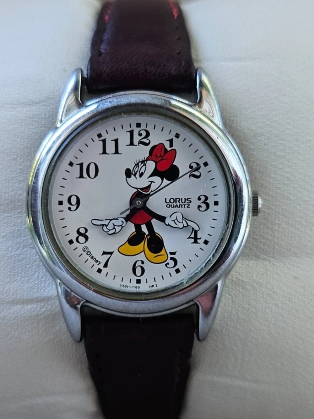 Vintage Lorus Disney Women Wristwatch Minnie Mouse Analog Quartz Watch